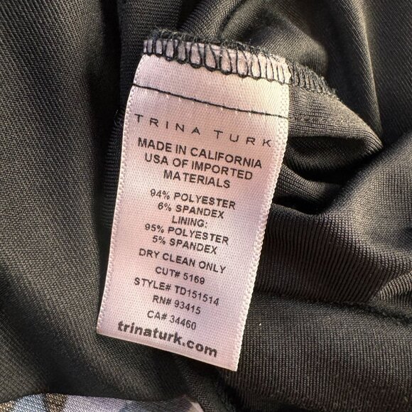 Trina Turk‎ Abstract Print Dress Womens 6 Colorful Artsy Midi Oversized Comfort - Picture 4 of 8